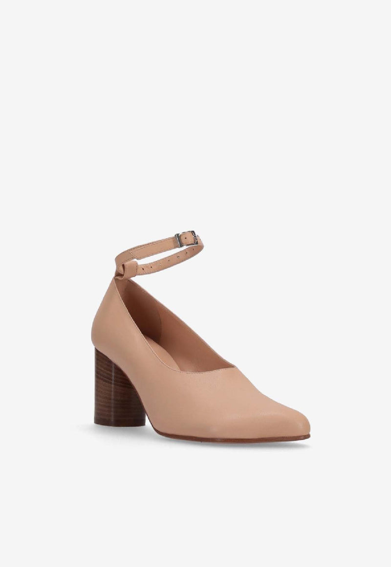 Niccolò Pasqualetti Obliqua 70 Leather Pumps Beige NP07F001LEA_BEIGE