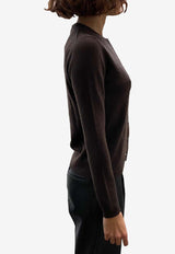 La Rose Essential Cashmere Cardigan Brown GDC22801C_20904
