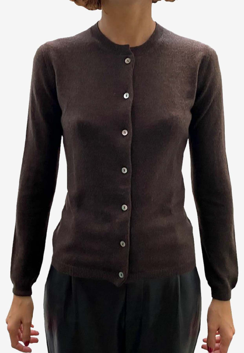 La Rose Essential Cashmere Cardigan Brown GDC22801C_20904