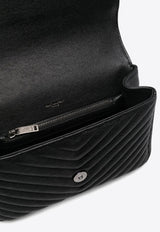 Saint Laurent Medium College Quilted Leather Shoulder Bag Black 600279BRM04_1000