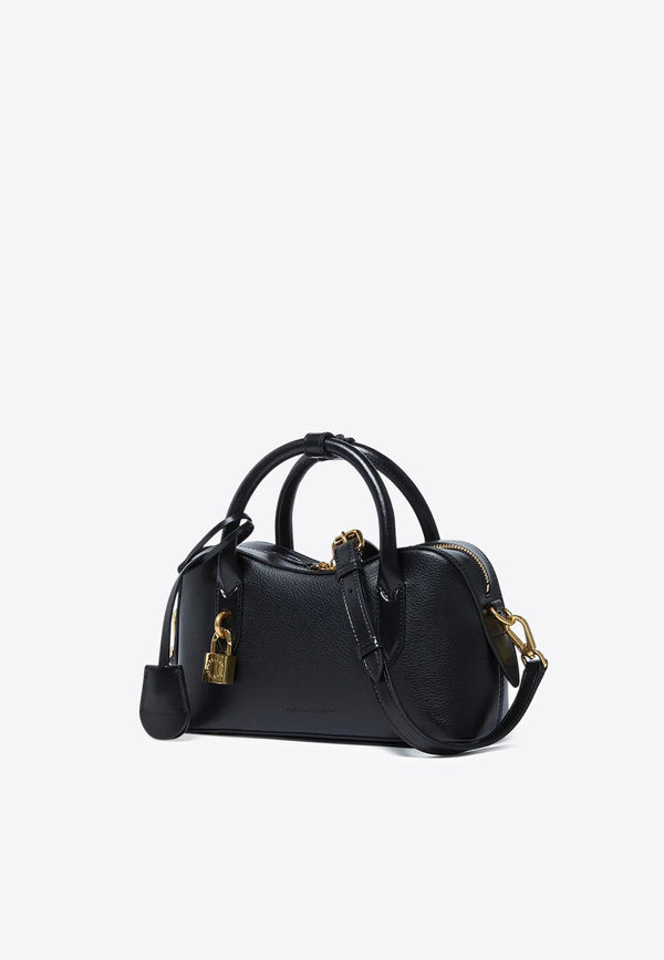 Stella McCartney Ryder Tote Faux Leather Top Handle Bag Black 7B0139WP0533_1000