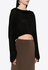 Rick Owens Sheer Hooded Cropped Top Black RO01E7278BZ_09