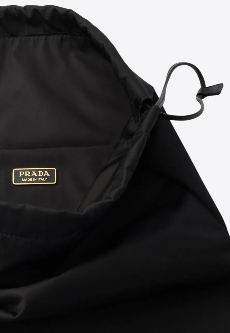 Prada Triangle Logo Travel Pouch Bag Black 1NK0012HG6_F0002