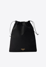 Prada Triangle Logo Travel Pouch Bag Black 1NK0012HG6_F0002
