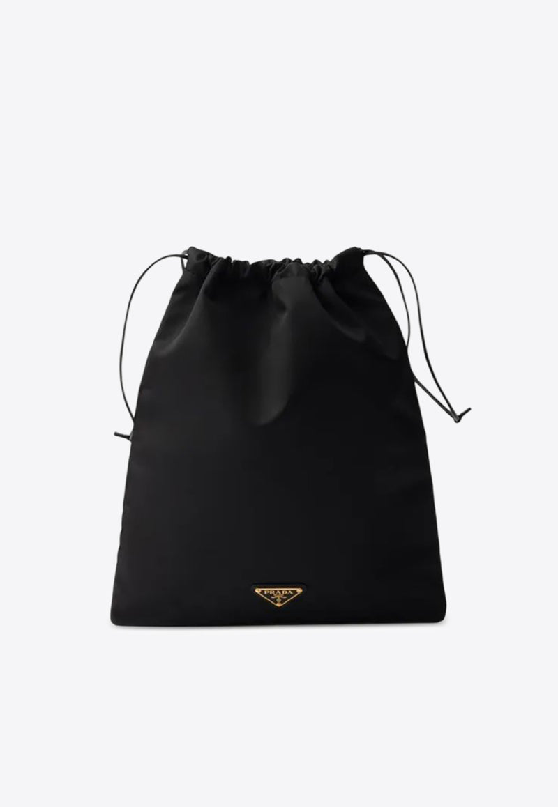 Prada Triangle Logo Travel Pouch Bag Black 1NK0012HG6_F0002