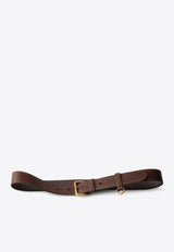 Prada Antique Leather Belt with D-ring Brown 1CS1322HII_F0192