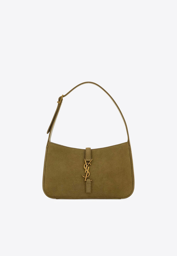 Saint Laurent Le 5 Á 7 Shoulder Bag in Lizard Print Leather Green 657228AAC2H_3883