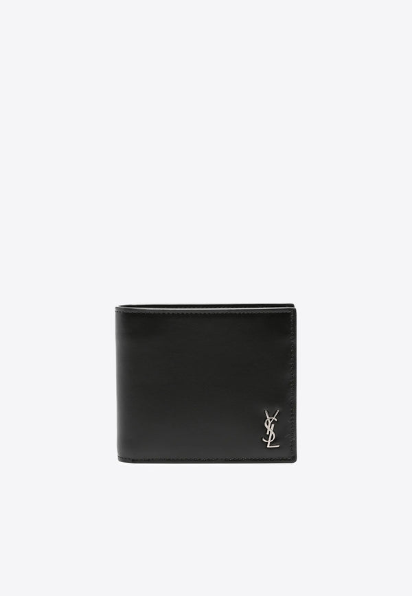 Saint Laurent Tiny Cassandre East/West Wallet Black 6077271JB0E_1000