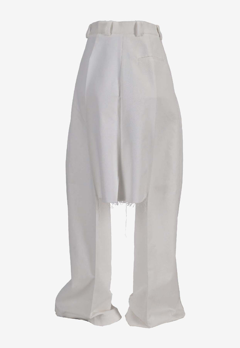 Niccolò Pasqualetti Brezza Skirt-Style Pants White NP07P020JCTW_BIANCO