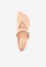 Niccolò Pasqualetti Obliqua Leather Ballet Flats Beige NP07F004LEA_BEIGE