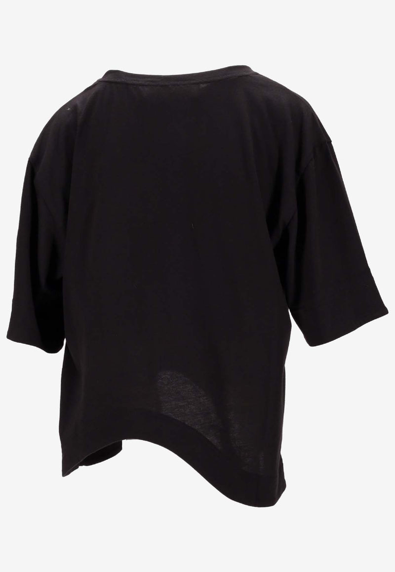 Niccolò Pasqualetti Onda Asymmetric T-shirt Black NP07TS01COJE_NERO