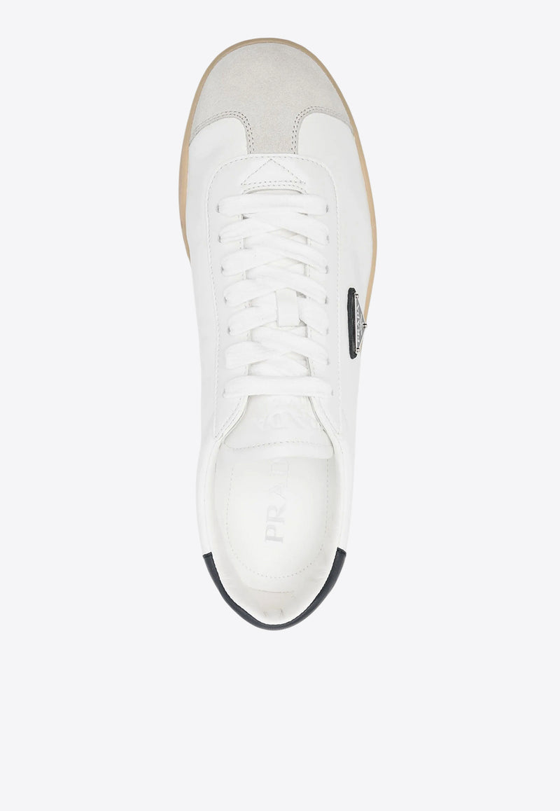 Prada Lane Leather Low-Top Sneakers White 2EE394FG000Y5T_F0944