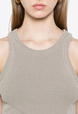 Agolde Rayne Ribbed Tank Top Gray A7356B1260_DRAB