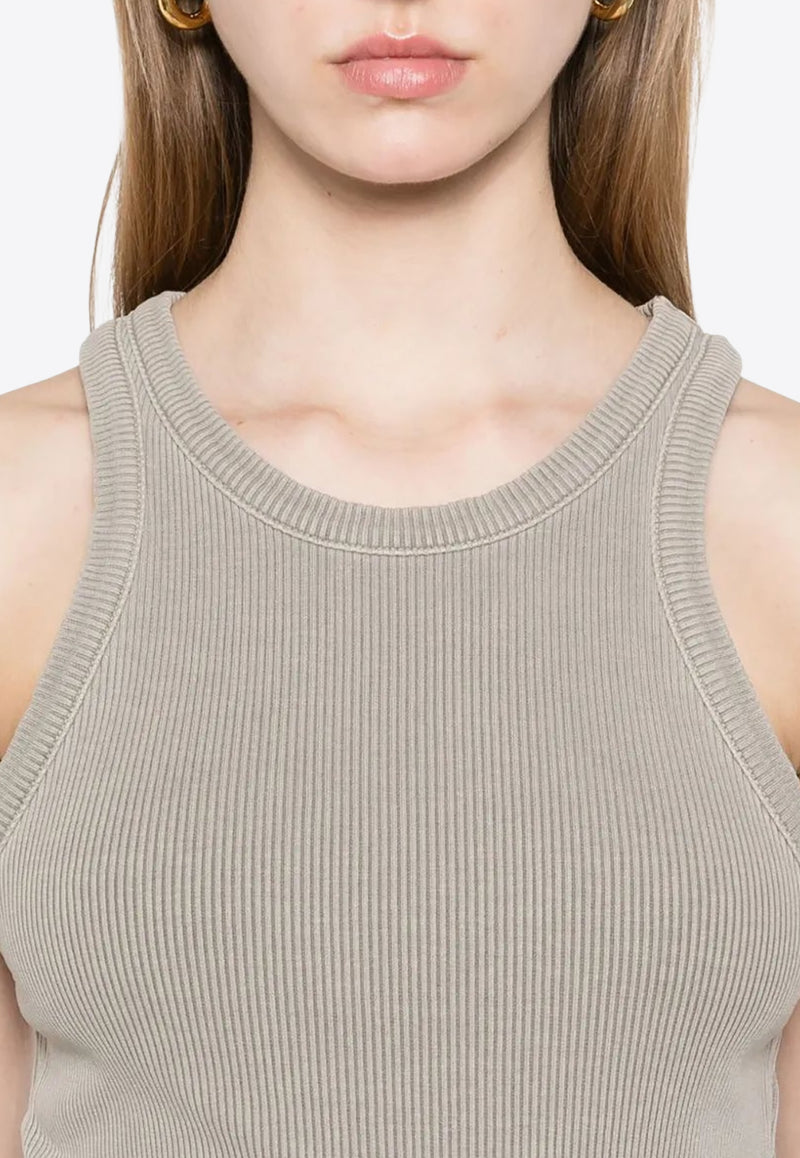Agolde Rayne Ribbed Tank Top Gray A7356B1260_DRAB