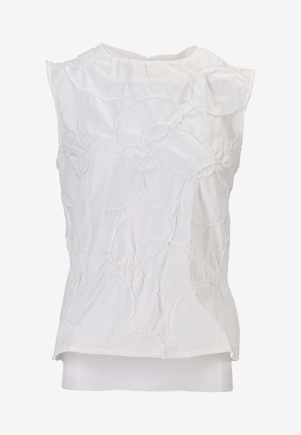 Niccolò Pasqualetti Carta Sleeveless Tank Top White NP07T003ERPO_BIANCO