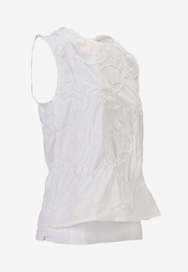 Niccolò Pasqualetti Carta Sleeveless Tank Top White NP07T003ERPO_BIANCO