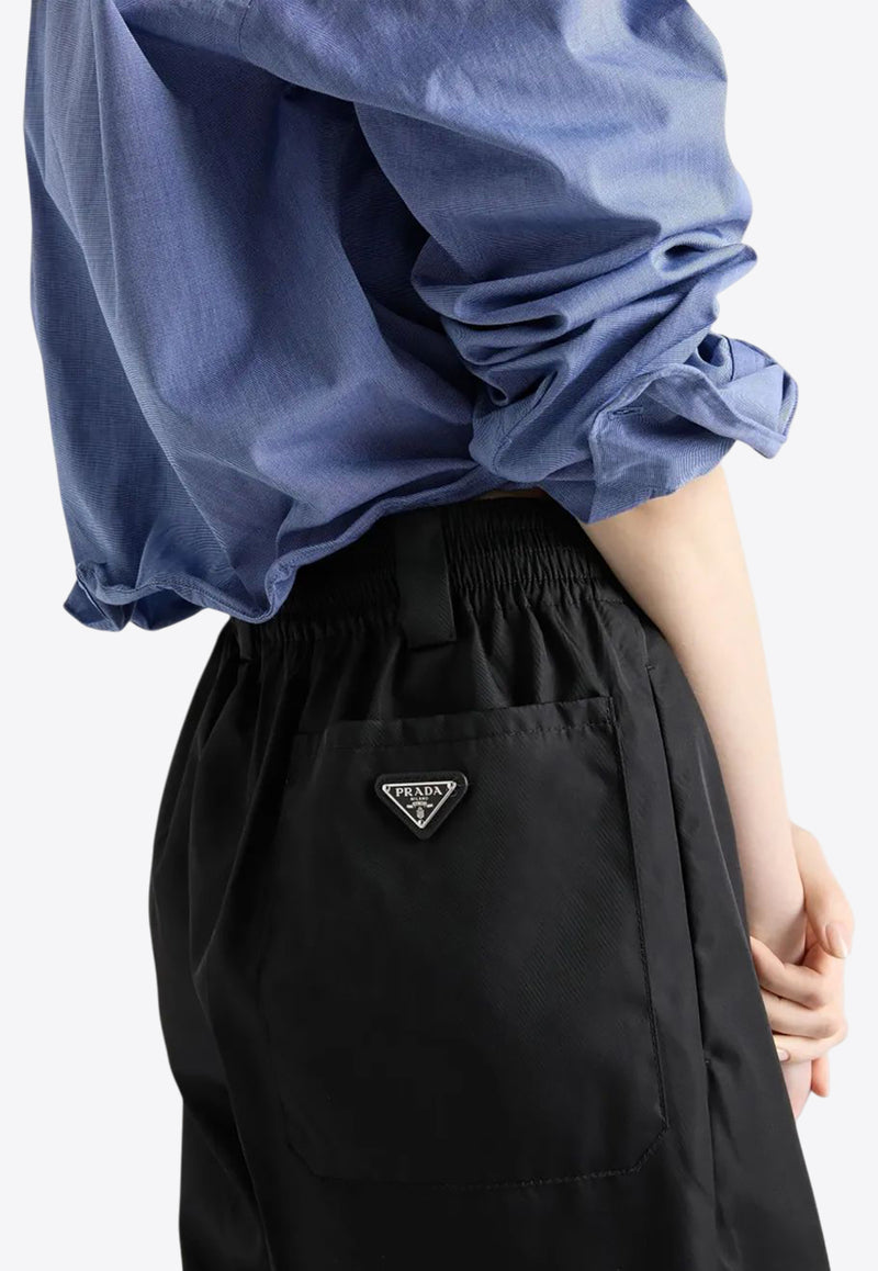Prada Nylon Belted Track Pants Black 22H939SOOO1WQ8_F0002