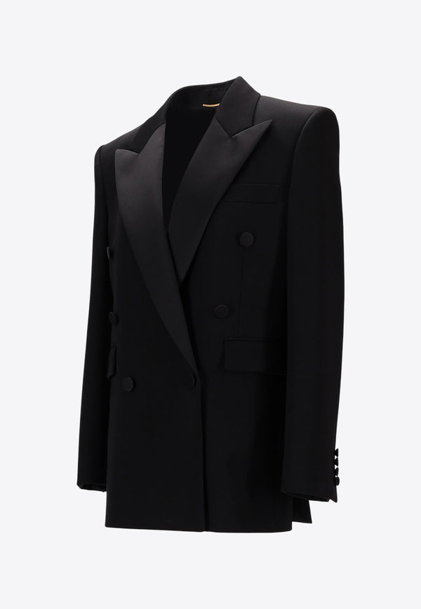 Saint Laurent Double-Breasted Wool Tuxedo Jacket Black 828008Y7E63_1000