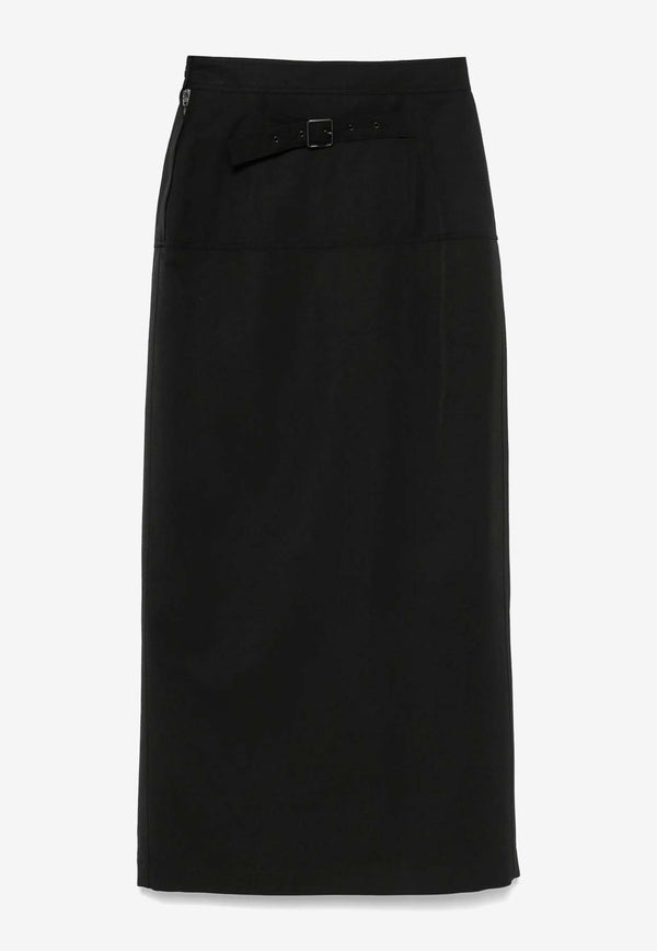 Lemaire Wool-Blend Midi Skirt Black SK1049LF1362_BK999