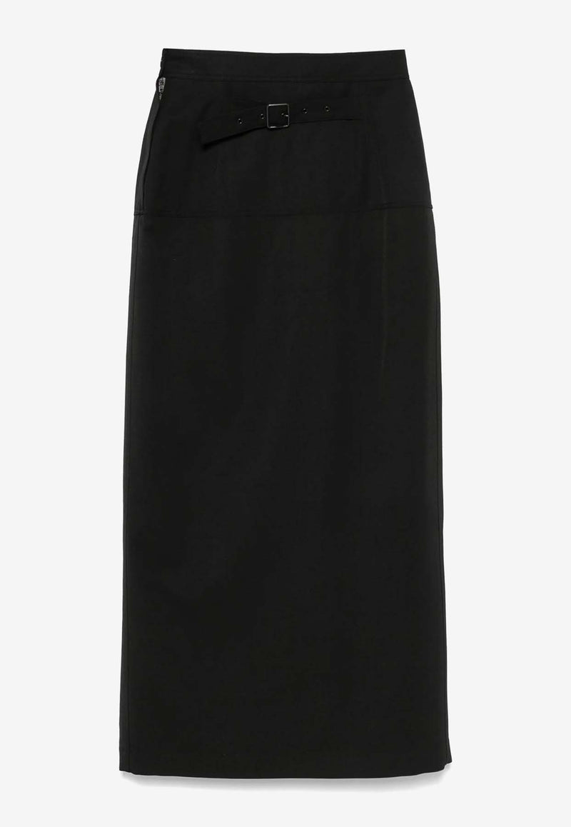 Lemaire Wool-Blend Midi Skirt Black SK1049LF1362_BK999