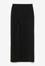 Lemaire Wool-Blend Midi Skirt Black SK1049LF1362_BK999