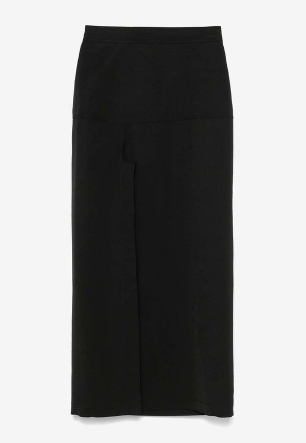Lemaire Wool-Blend Midi Skirt Black SK1049LF1362_BK999
