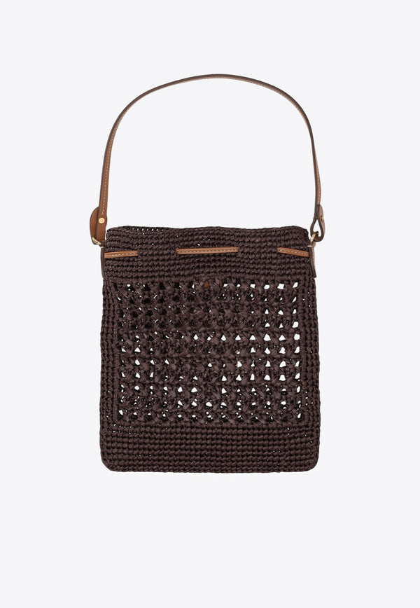 Miu Miu Mini Woven-Raffia Bucket Bag Cocoa 5ND0162DO1_F0966