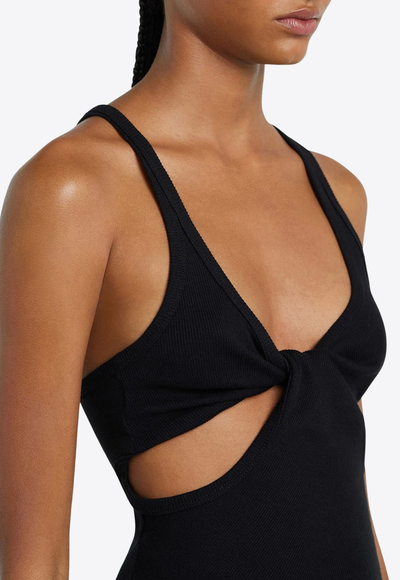 Courrèges 90's Tank Top with Cut-Out Black 225JDE134JS0194_9999