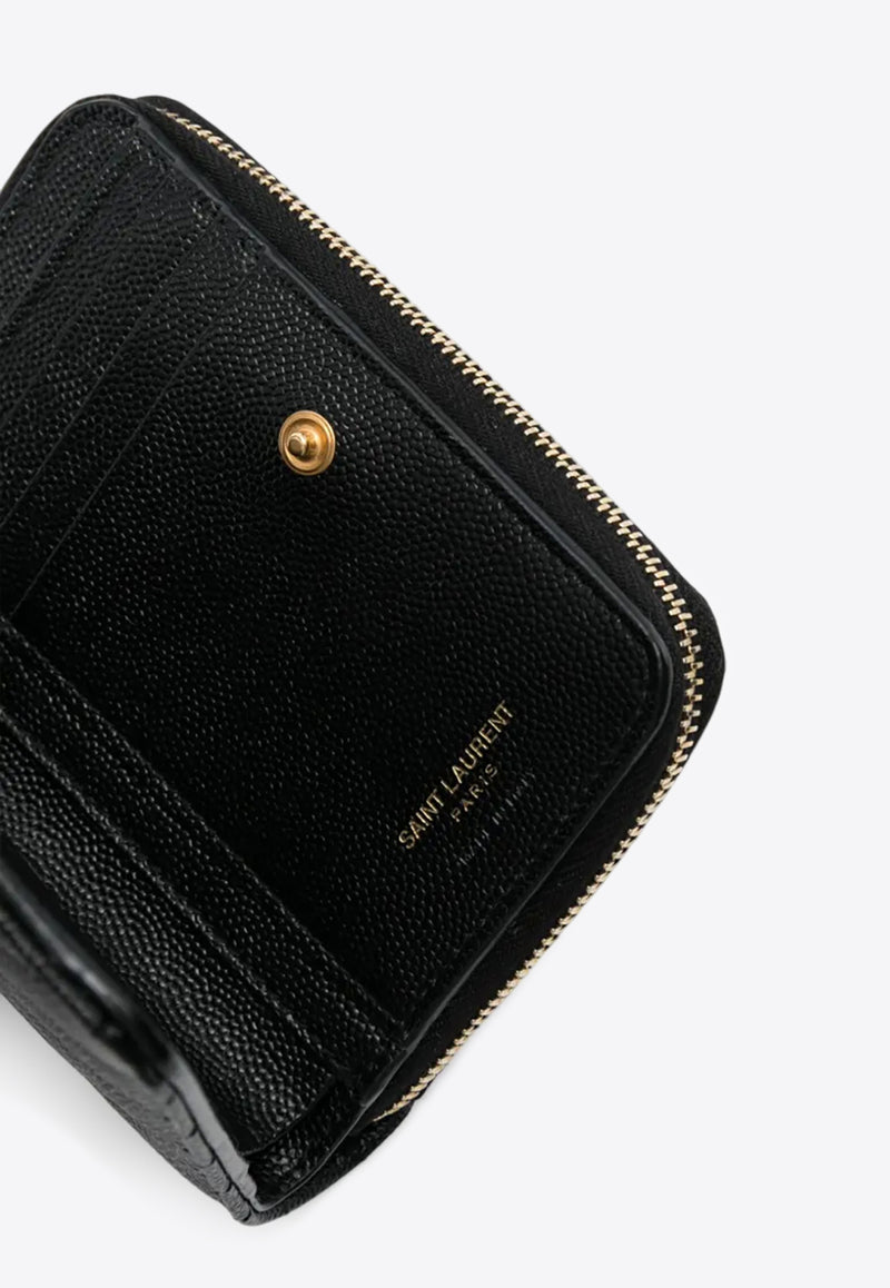 Saint Laurent Cassandre Quilted Leather Zip Wallet Black 668288BOW01_1000