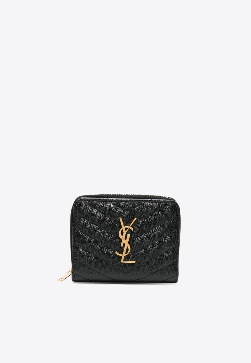 Saint Laurent Cassandre Quilted Leather Zip Wallet Black 668288BOW01_1000