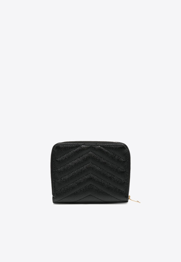 Saint Laurent Cassandre Quilted Leather Zip Wallet Black 668288BOW01_1000