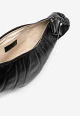 Lemaire Medium Croissant Nappa Leather Shoulder Bag Black BG0001LL095_BK999