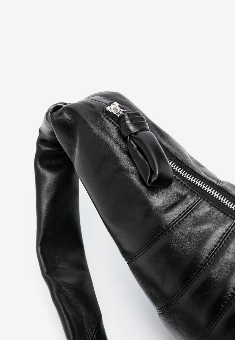 Lemaire Medium Croissant Nappa Leather Shoulder Bag Black BG0001LL095_BK999