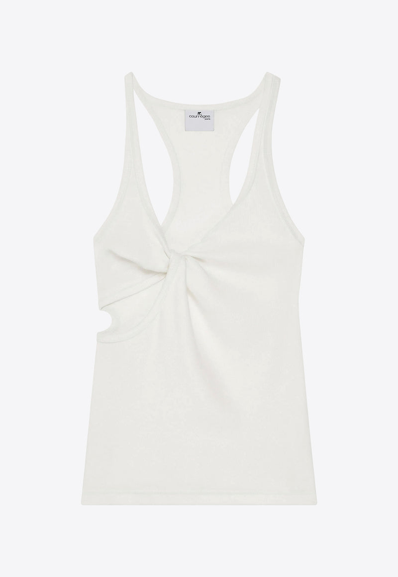 Courrèges 90's Twisted Tank Top  White 225JDE134JS0194_0001