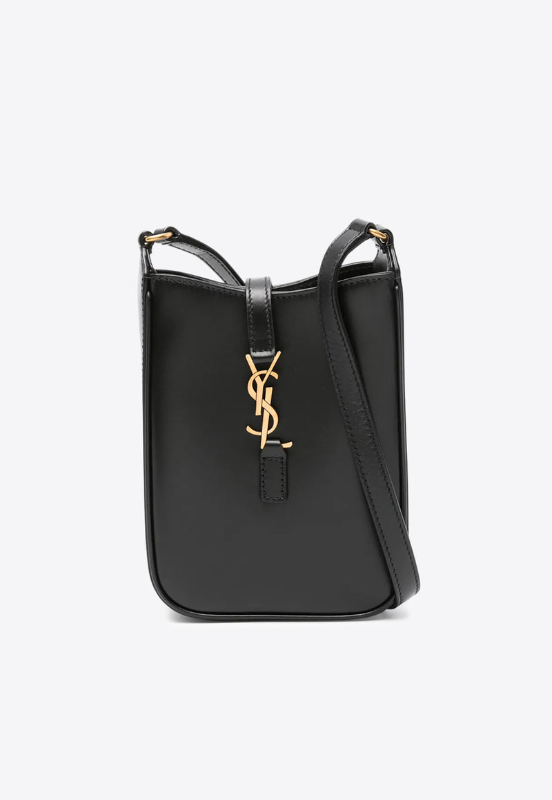 Saint Laurent Mini Le 5 À 7 Calf Leather Crossbody Bag Black 7352142R20W_1000