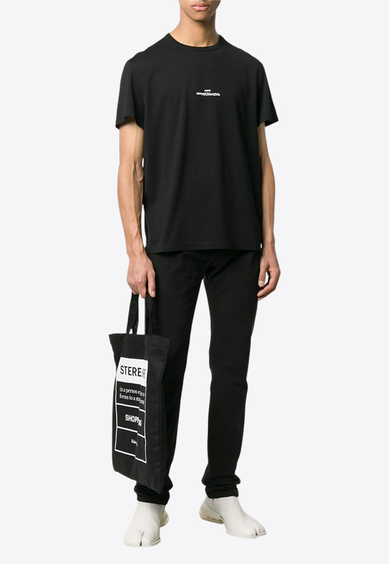 Maison Margiela Distorted Logo T-shirt Black  S30GC0701S22816_900
