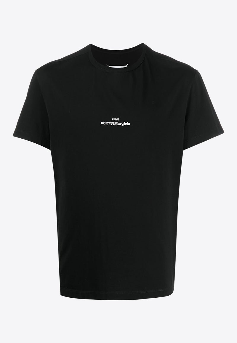 Maison Margiela Distorted Logo T-shirt Black  S30GC0701S22816_900
