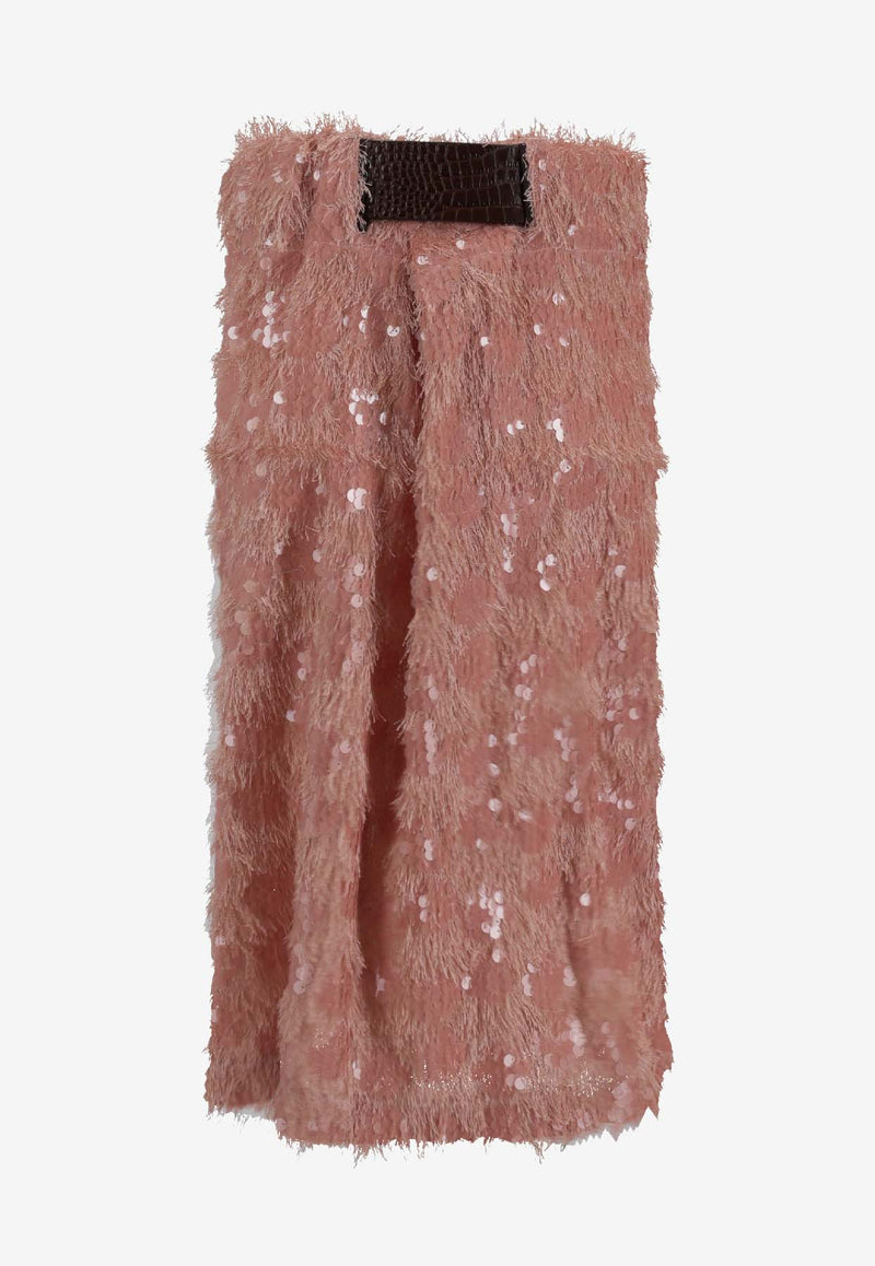 Niccolò Pasqualetti Chimera Sequined Midi Skirt Pink NP07S001PESQ_ROSA