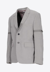 Thom Browne Single-Breasted Corduroy Blazer Gray MJC001OF0220_055