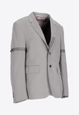 Thom Browne Single-Breasted Corduroy Blazer Gray MJC001OF0220_055