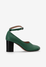 Niccolò Pasqualetti Obliqua 70 Leather Pumps Green NP07F001LEA_GREEN