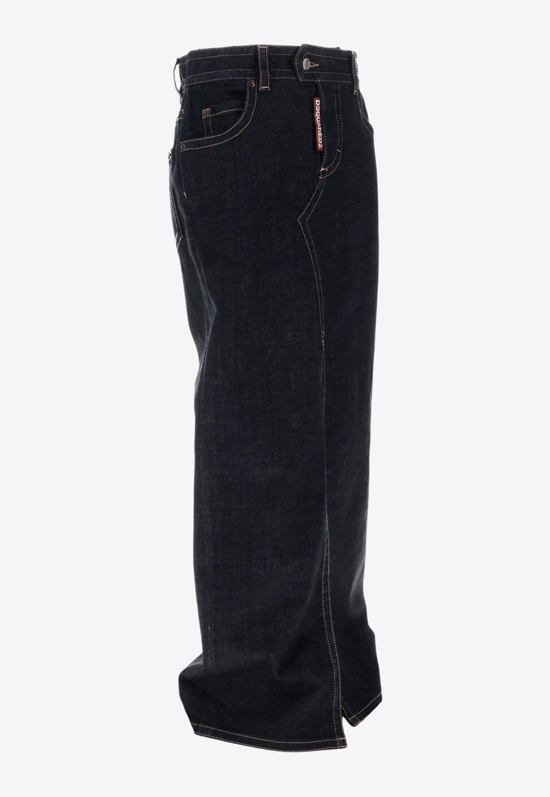 Dsquared2 Denim Maxi Skirt Navy S75MA0988S30664_470