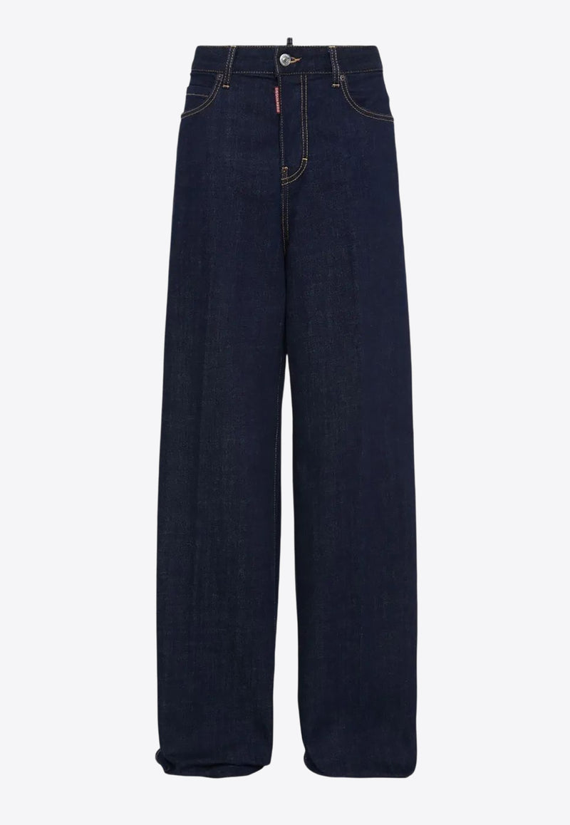 Dsquared2 Traveler Wide-Leg Jeans Navy S75LB1059S30664_470