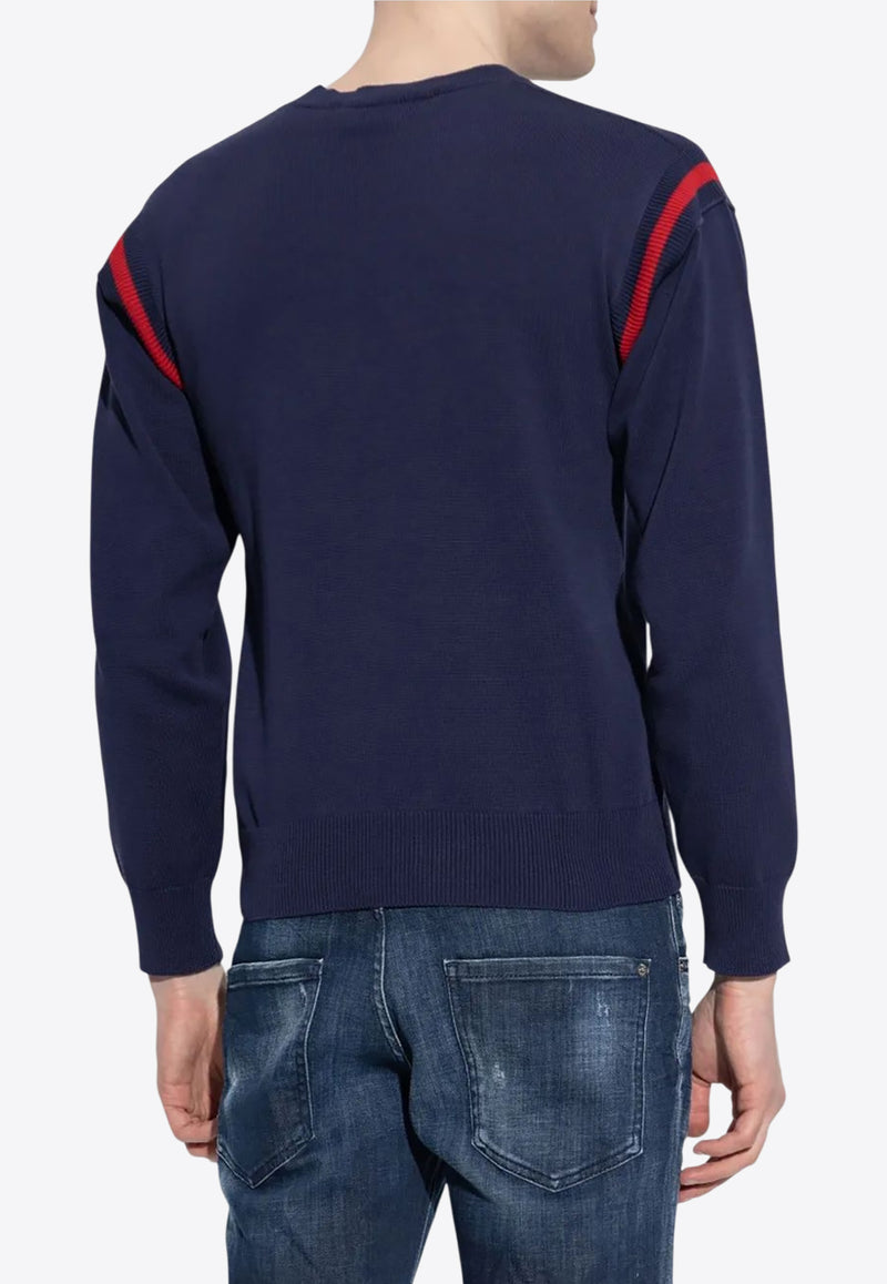 Dsquared2 Logo Print Sweatshirt Blue S71HA1359D13116_961