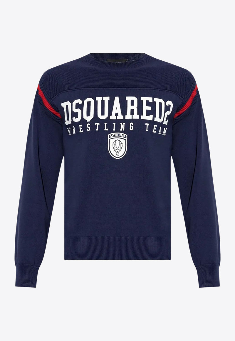 Dsquared2 Logo Print Sweatshirt Blue S71HA1359D13116_961