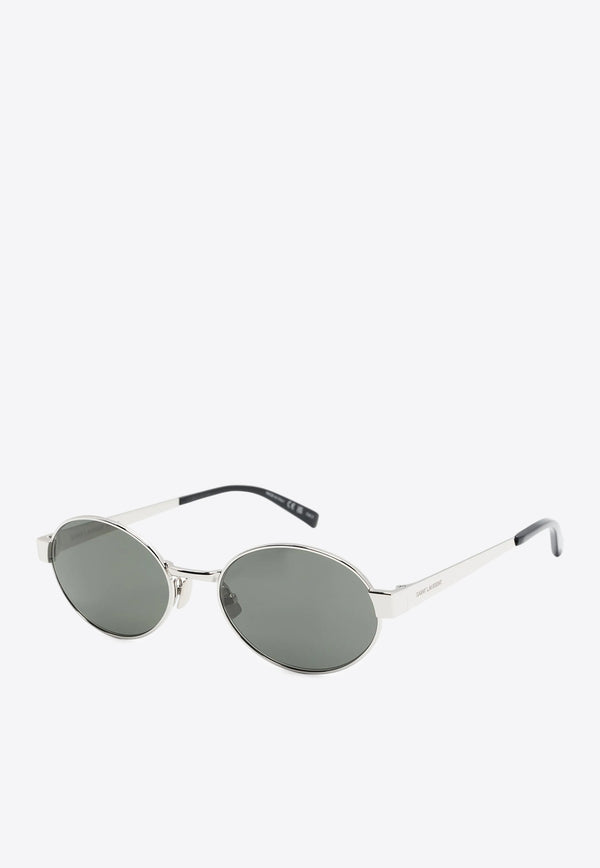 Saint Laurent Rounded Logo Sunglasses Gray 779851Y9902_8100