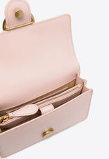 PINKO Classic Love Calf Leather Crossbody Bag Pink 100074A0F1_R30Q