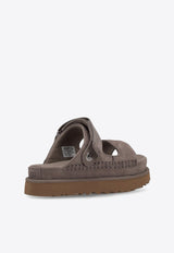 UGG Goldenstar Glide Suede Sandals Gray 1167399_SKP