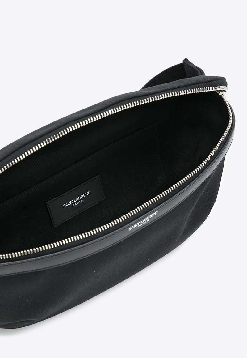 Saint Laurent Classic Logo Canvas Belt Bag  Black 557831GIVLE_1000