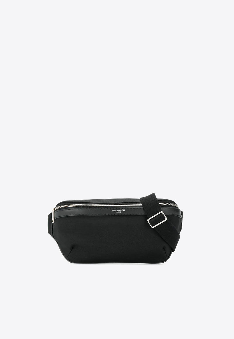 Saint Laurent Classic Logo Canvas Belt Bag  Black 557831GIVLE_1000